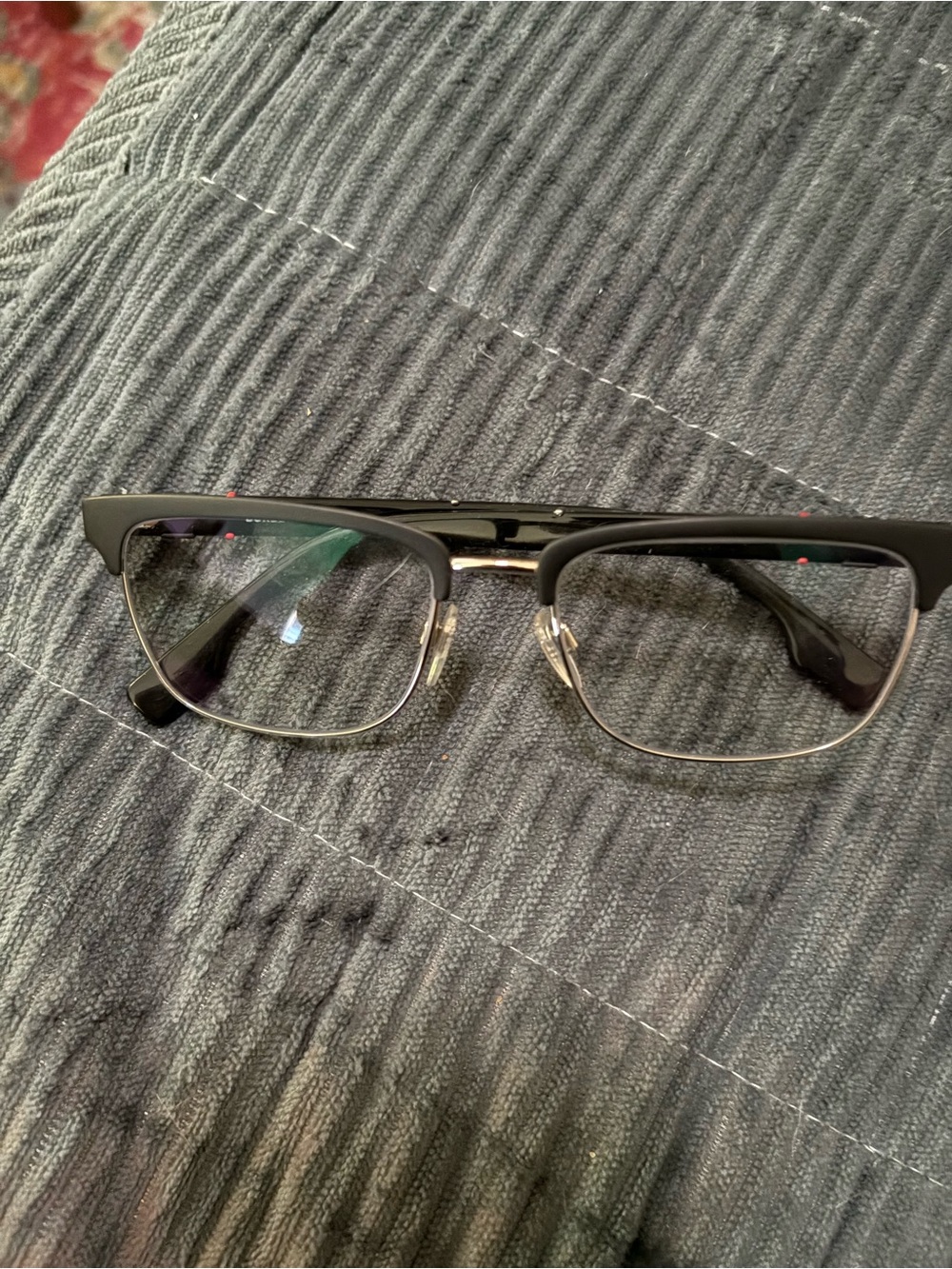 Burberry Black and Gold Browline Men’s Eyewear